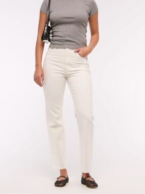 Abercrombie & Fitch Women's Straight Leg Jeans - Cream